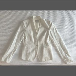 LOFT structured white blazer